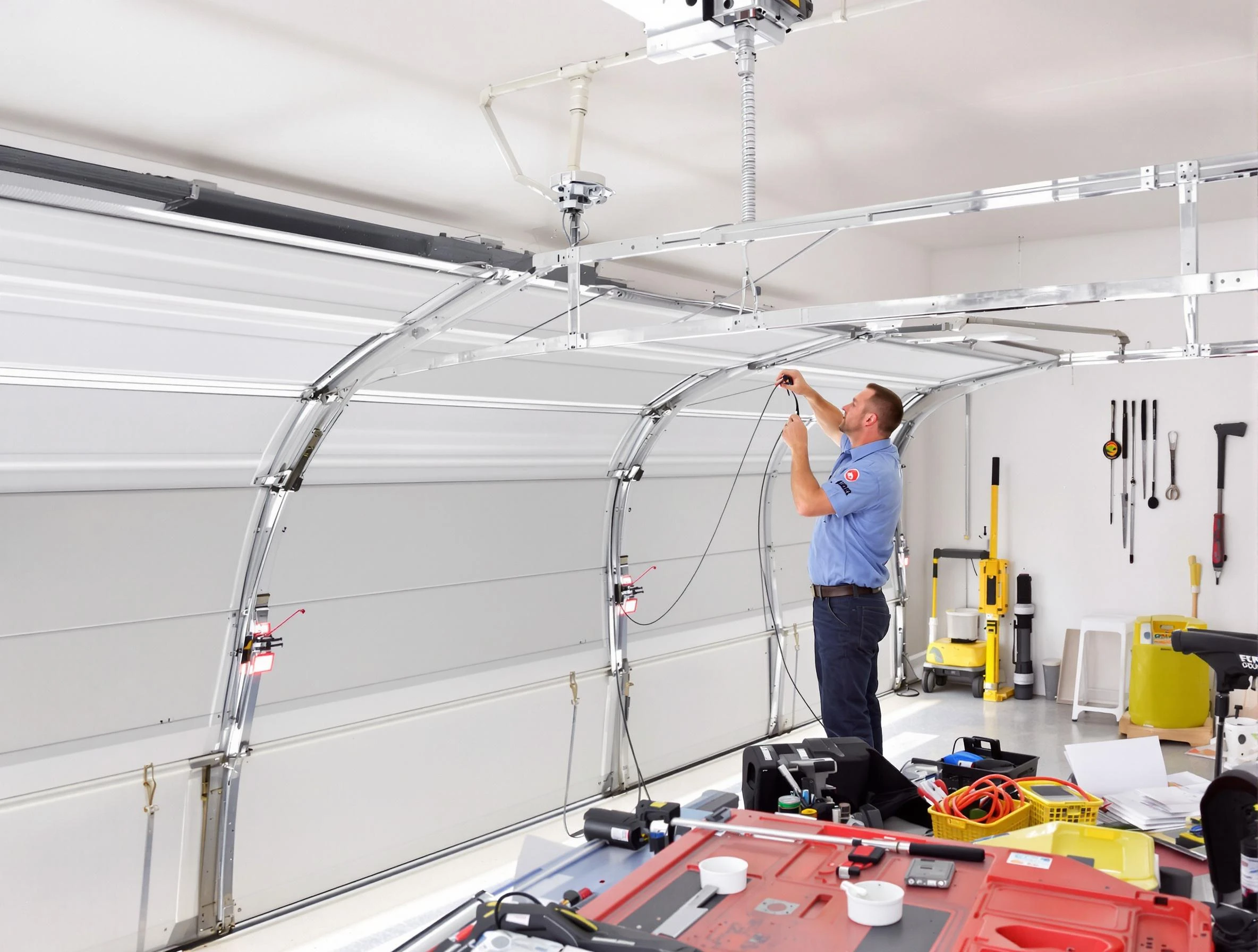 Garage door cable repair service by Martinsville Garage Door Repair in Martinsville