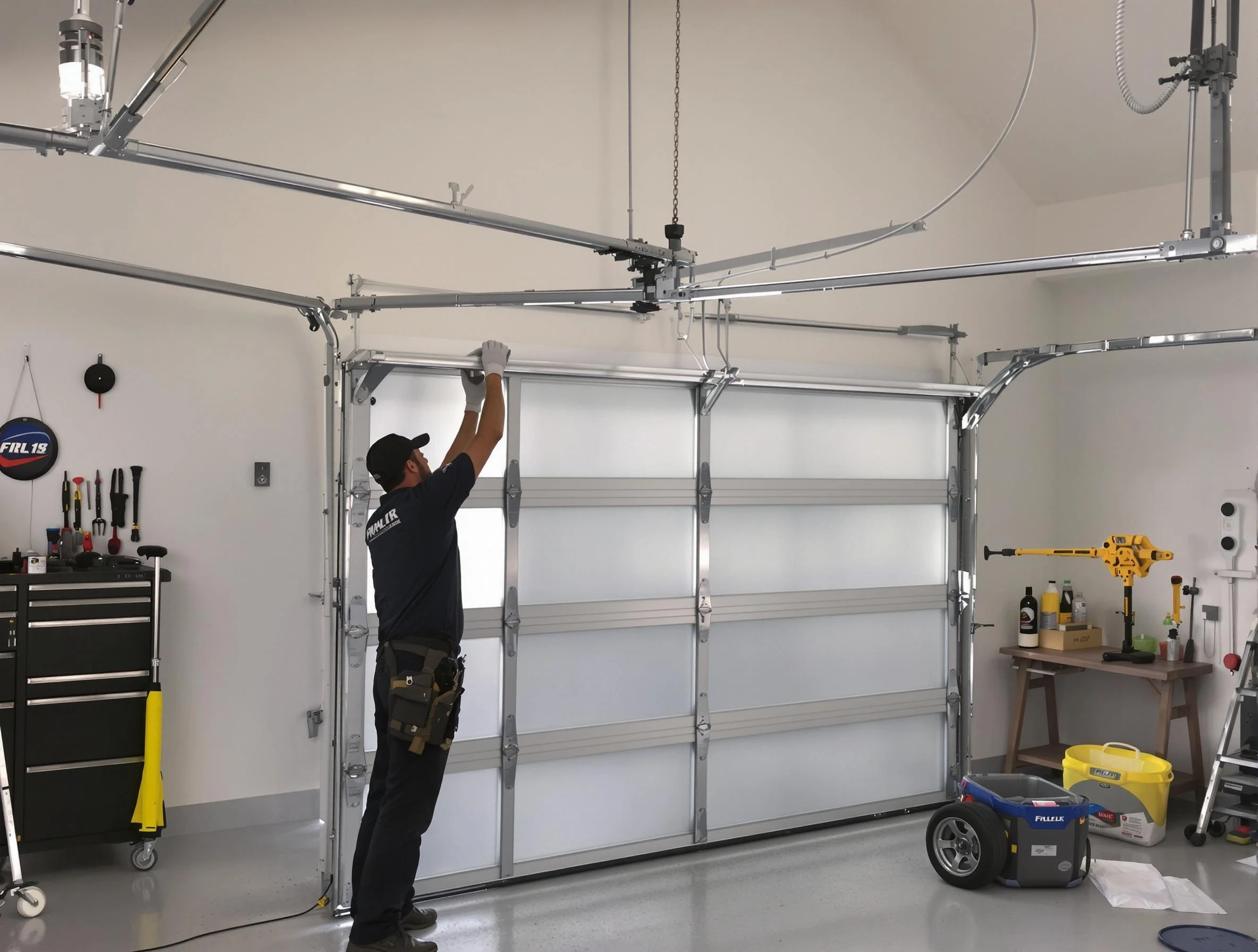 Martinsville Garage Door Repair certified team performing precision garage door installation in Martinsville