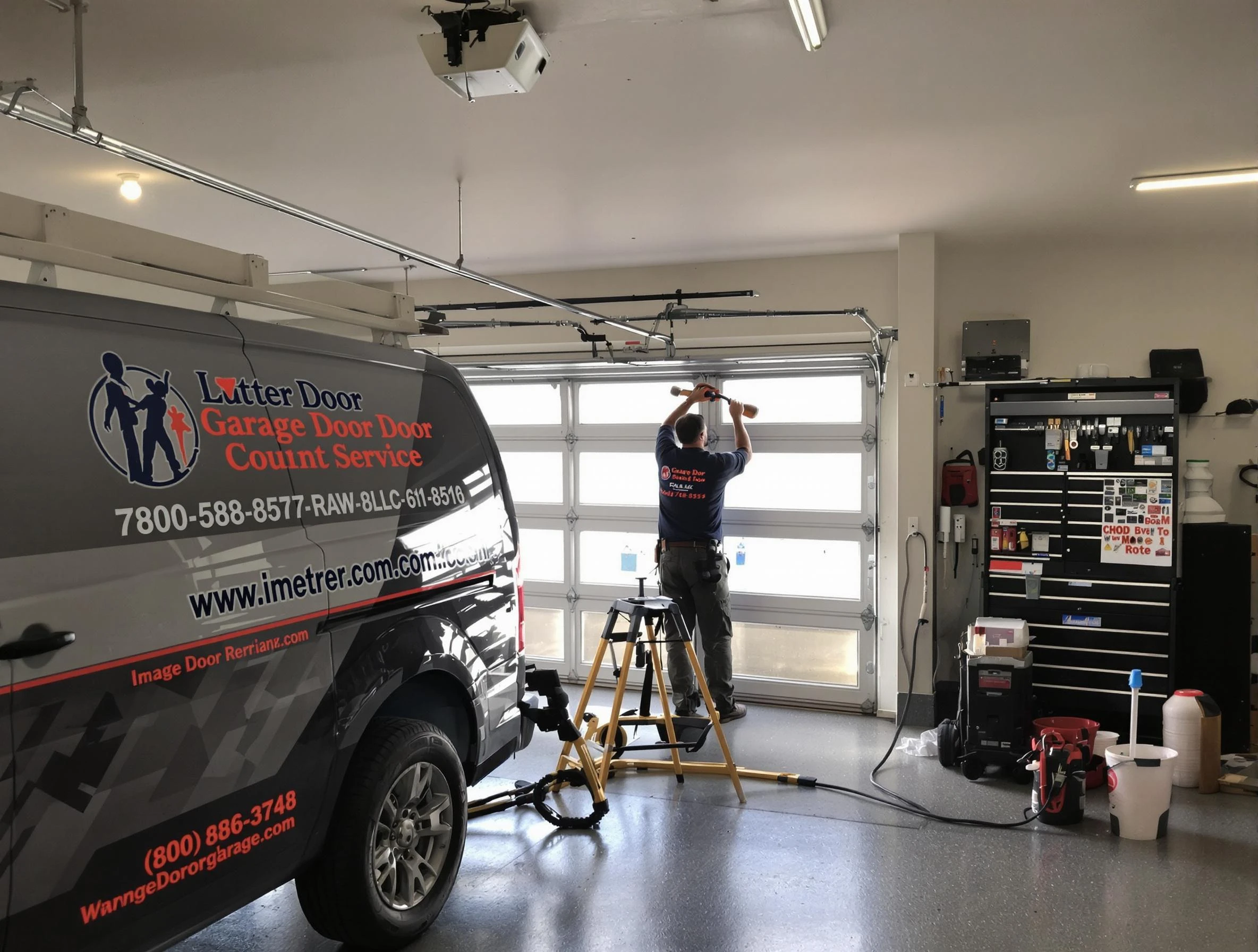 Martinsville Garage Door Repair rapid response team performing same-day repair in Martinsville